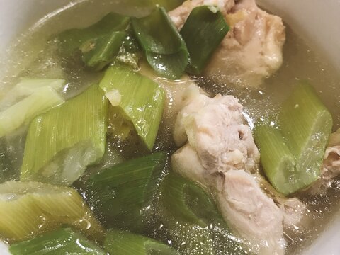 鶏肉とねぎのあったか生姜スープ
